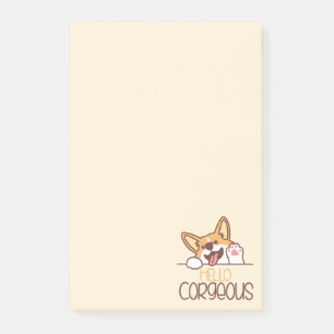 Post-it® Joli corgi chien bonjour