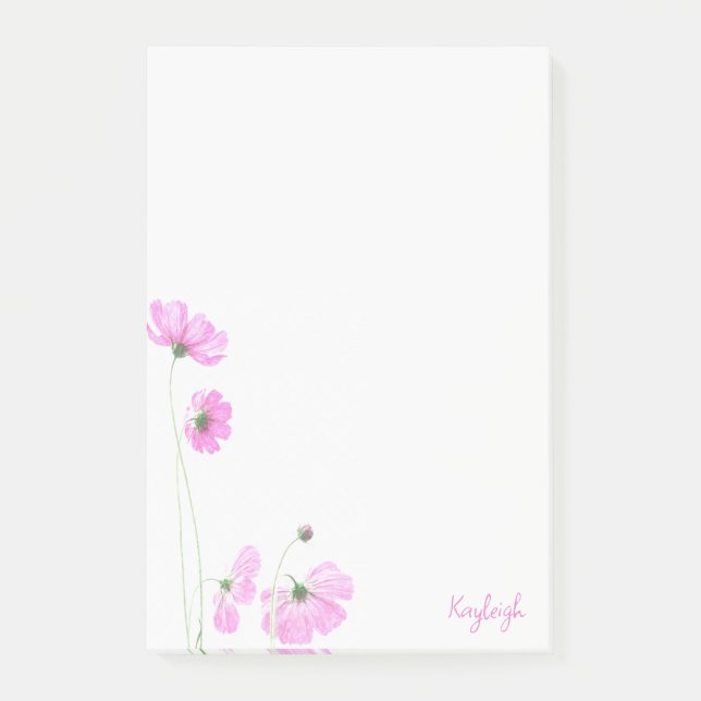 Post-it® Joli Cosmos rose floral (Devant)