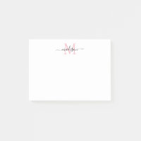 Joli Design Chic Girl Script Monogramme Rose Clair