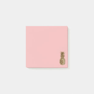 Post-it® Joli élégant or girly & ananas rose pastel