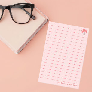 Post-it® Joli Flamant rose rose lin personnalisé