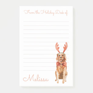 Post-it® Joli Golden Retriever du Holiday Desk de