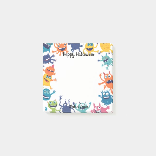 Post-it® Joli Halloween du mignon Monster (Devant)