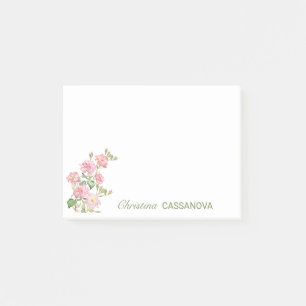 Post-it® Joli Jardin Floral Rose Aquarelle
