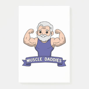 Post-it® Joli Kawaii Muscle Daddy Barbu Bodybuilder