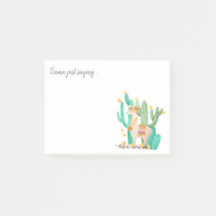 Post-it® Joli lama & Cactus Aquarelle - Lama juste dire