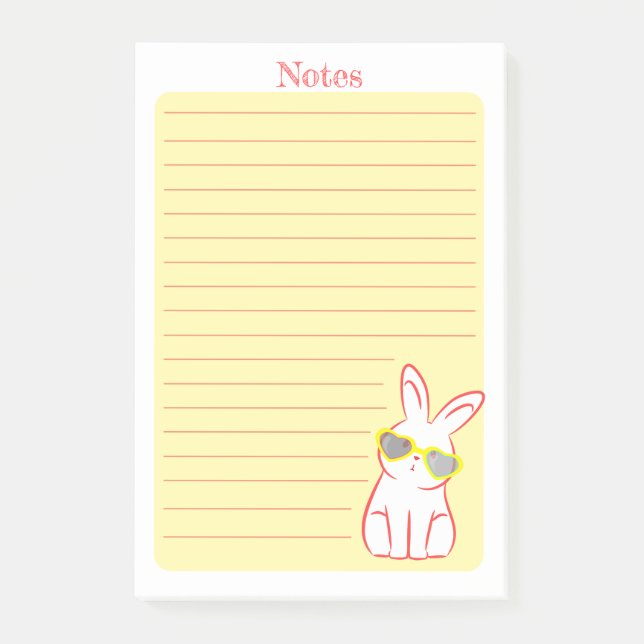 Post-it® Joli lapin curieux (Devant)