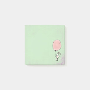 Post-it® Joli lapin tenant un ballon