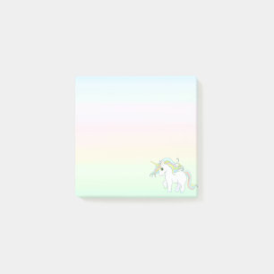 Post-it® Joli licorne magique sur des couleurs pastel