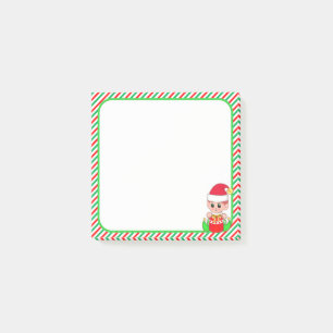 Post-it® Joli Lutin de Noël  & Cadre Vert, Rouge & Blanc