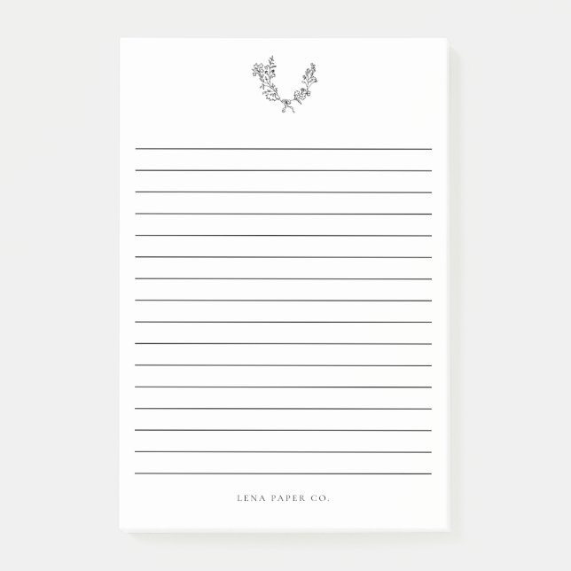 Post-it® Joli Moderne Elégant Bouquet Dessiné À La Main (Devant)