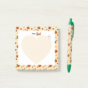 Post-it® Joli motif de citrouille d'Halloween beige