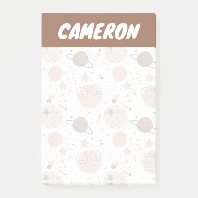 Post-it® Joli Motif Doodle Planet (Devant)