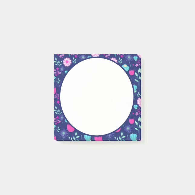 Post-it® Joli motif floral de fond (Devant)