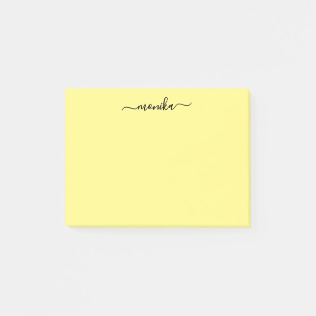 Post-it® Joli nom personnalisé jaune (Devant)