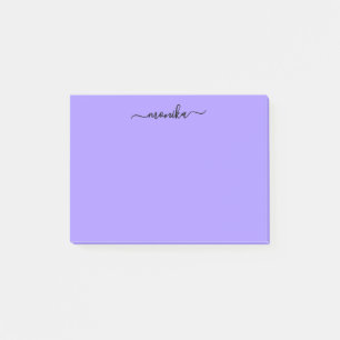 Post-it® Joli nom personnalisé violet