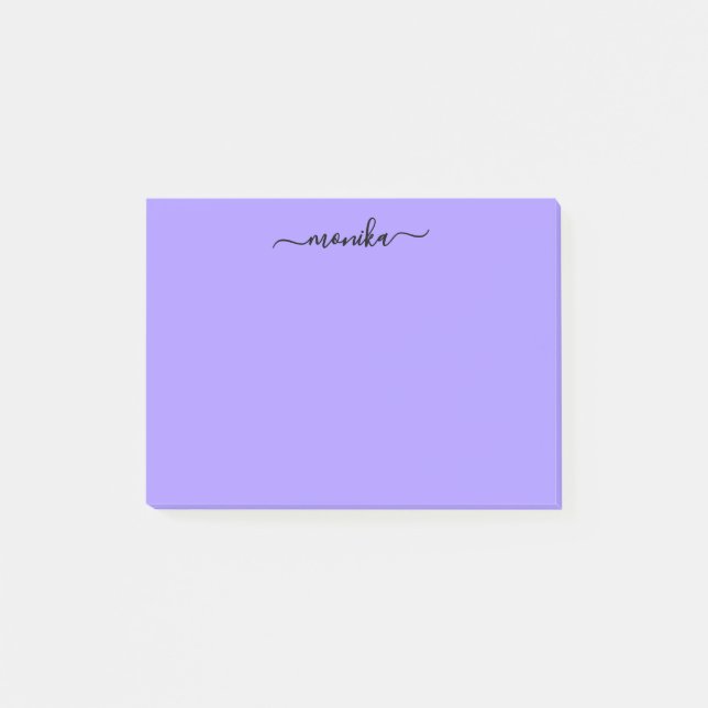Post-it® Joli nom personnalisé violet (Devant)