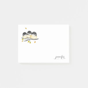 Post-it® Joli oiseau de chickadee personnalisé Poster une 