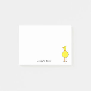 Post-it® Joli Oiseau Jaune Animaux Animaux Caricature Nom p
