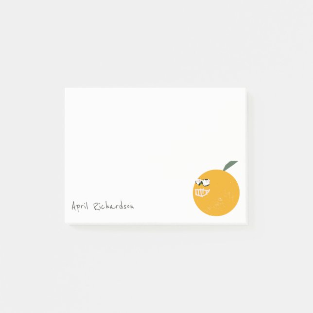 Post-it® Joli Orange Avec Lunettes De Soleil Fruit Enfants  (Devant)