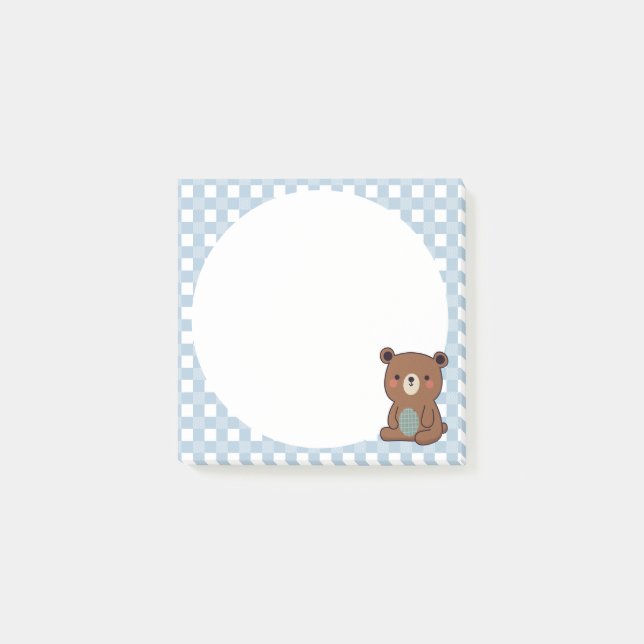 Post-it® Joli Ourson Brun Heureux  (Devant)