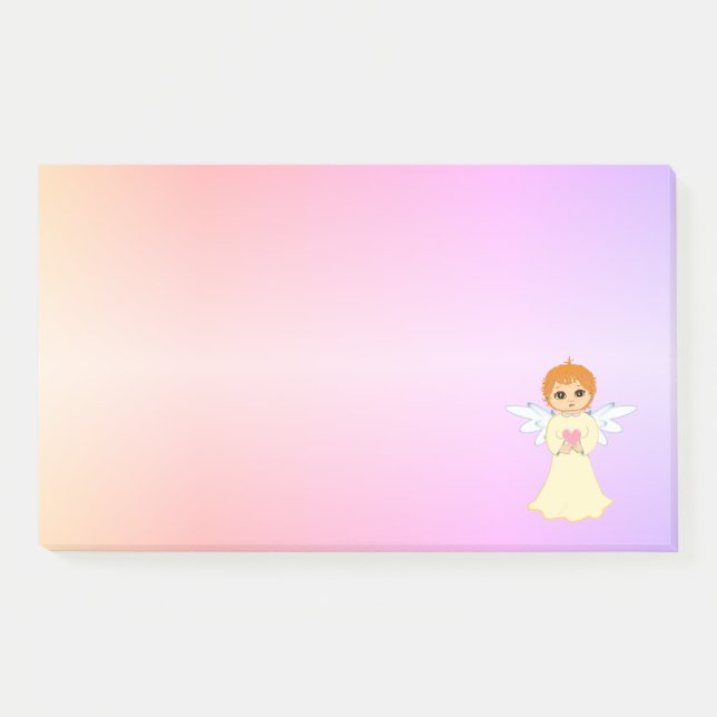 Post-it® Joli Petit Ange sur Couleurs Pastel (Devant)