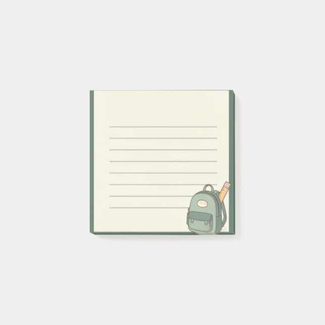Post-it® joli petit cartable scolaire (Devant)