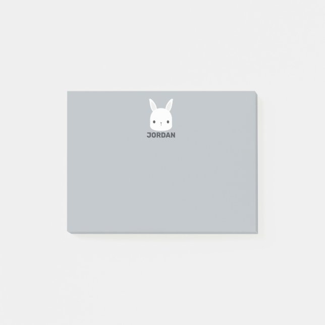 Post-it® Joli petit lapin avec nom personnalisé (Devant)