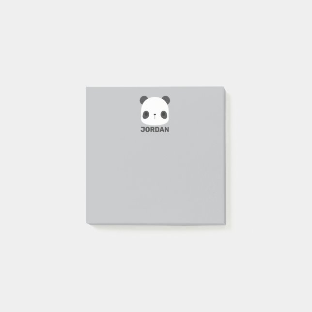 Post-it® Joli petit ours panda avec nom personnalisé (Devant)