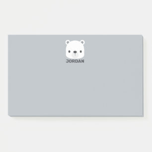 Post-it® Joli petit ours polaire avec nom personnalisé
