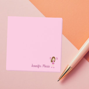 Post-it® Joli Pom-pom girl personnalisé rose personnalisé