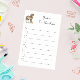 Post-it® Joli Pony Script Cheval Enfants Sticky To Dos