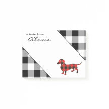 Joli Red Flannel Plaid Dachshund Chien