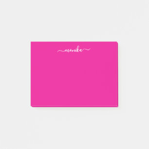 Post-it® Joli rose chaud nom personnalisé