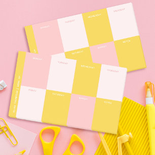 Post-it® Joli Rose Jaune École Planificateur hebdomadaire