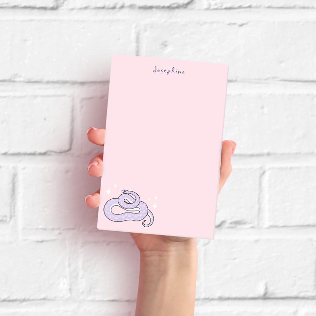 Post-it® Joli serpent rose et violet (Créateur téléchargé)