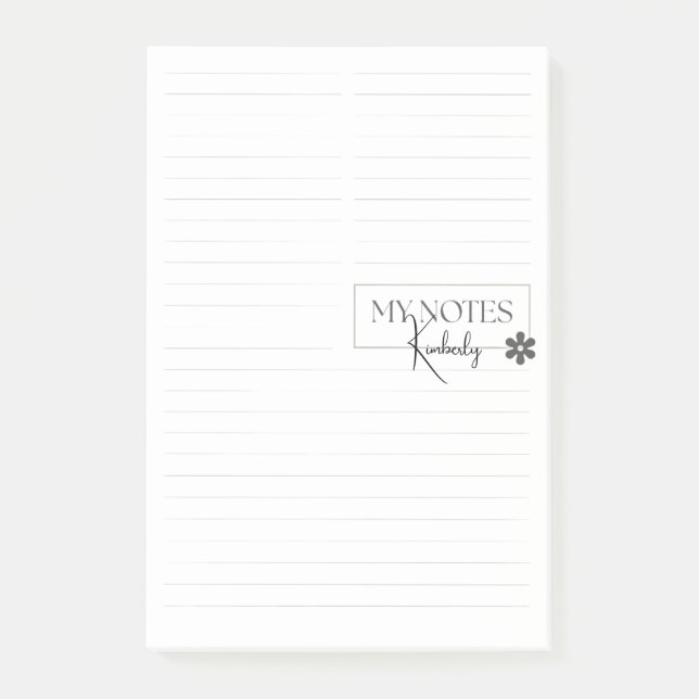 Post-it® Joli Simple Moderne Blanc Personnalisé (Devant)