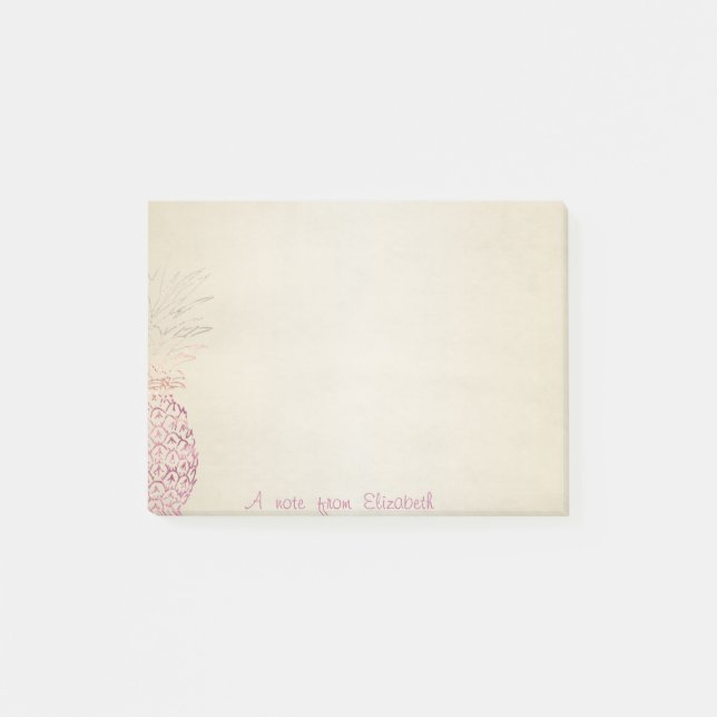 Post-it® Joli Stylish, Ananas Rose (Devant)