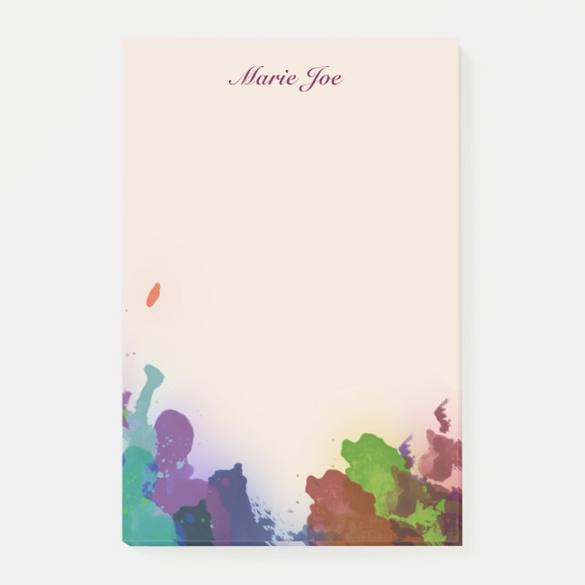 Post-it® Jolie Aquarelle Confetti Splatter Boarder (Devant)