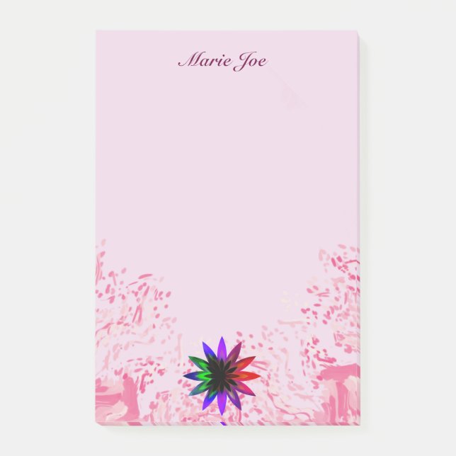 Post-it® Jolie Aquarelle Lotus Flower Boarder (Devant)