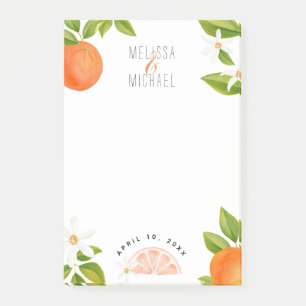 Post-it® Jolie aquarelle Orange Blossoms Citrus Mariage
