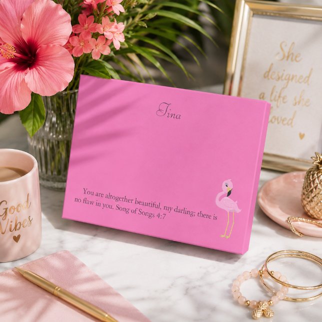 Post-it® Jolie Bible Vers Flamant Rose (Créateur téléchargé)