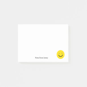 Post-it® Jolie caricature Jaune joyeux visage souriant pers