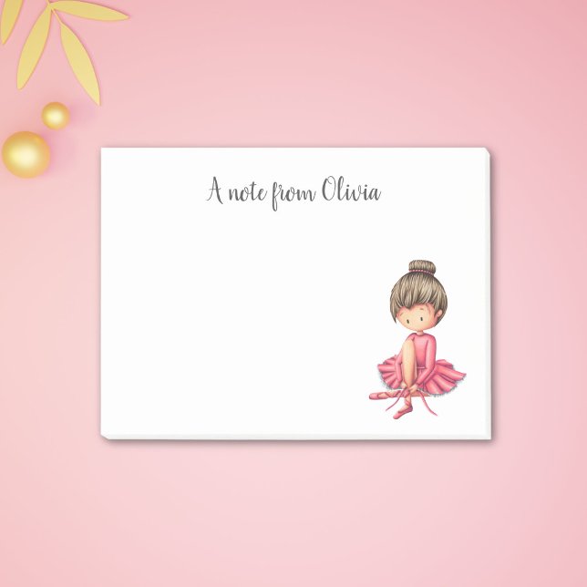 Post-it® Jolie danseuse de ballet rose (Créateur téléchargé)