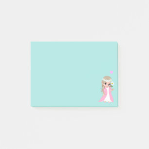 Post-it® Jolie fée sur fond bleu clair