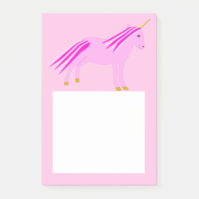 Post-it® Jolie fille rose bébé licorne (Devant)