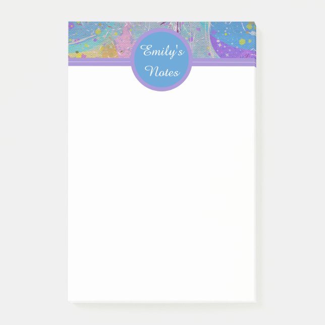 Post-it® Jolie fille rose pourpre et bleu Notes collantes (Devant)