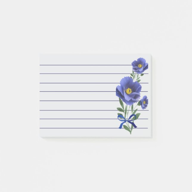 Post-it® Jolie Fleur Bleue  (Devant)