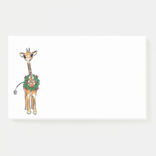 Post-it® Jolie Giraffe de Fêtes, Wreath Holly