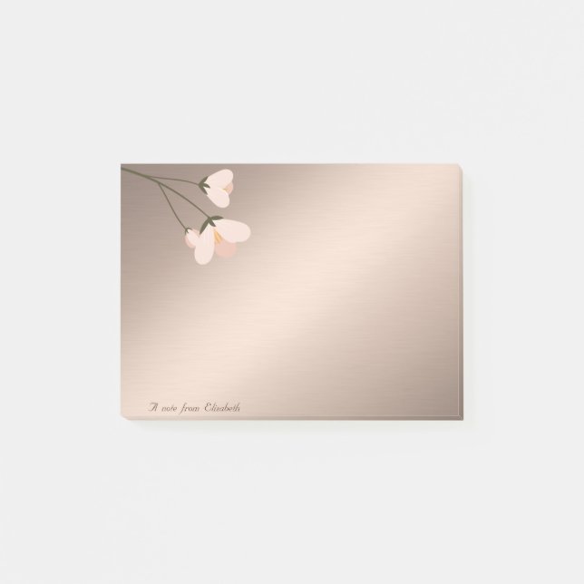 Post-it® Jolie Mignonne Élégante Fleur Élégante (Devant)